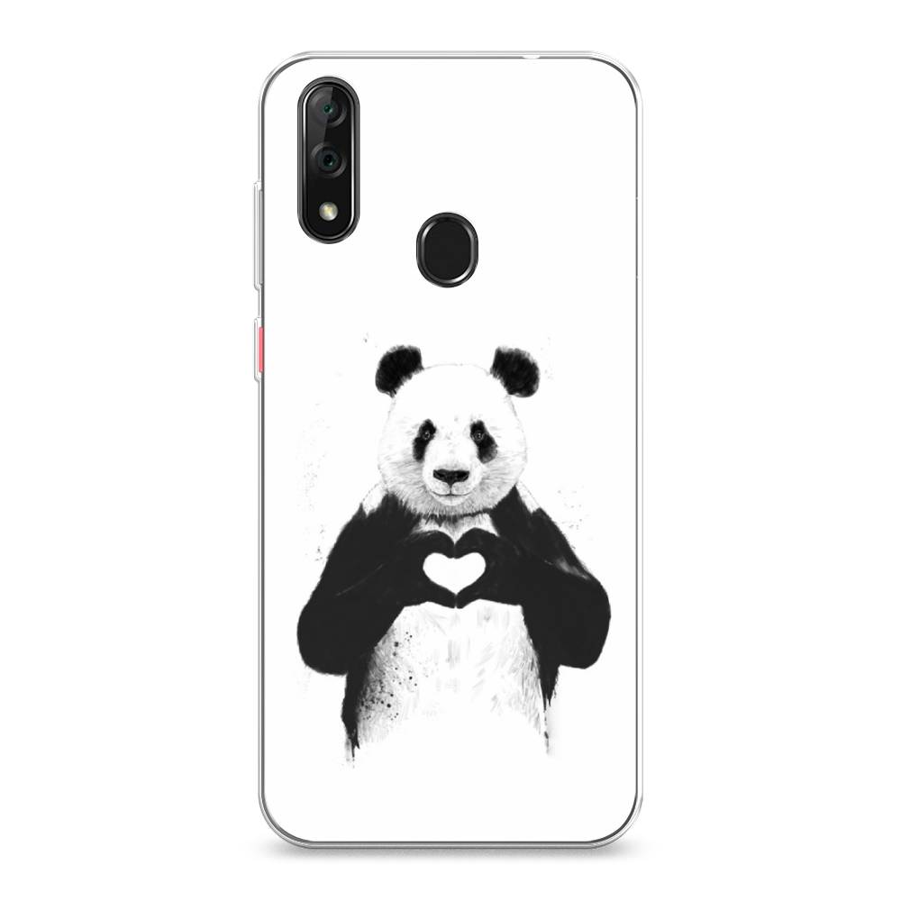 

Чехол Awog на ZTE Blade V10 / ЗТЕ Блэйд V10 "Панда love", Разноцветный, 132750-10