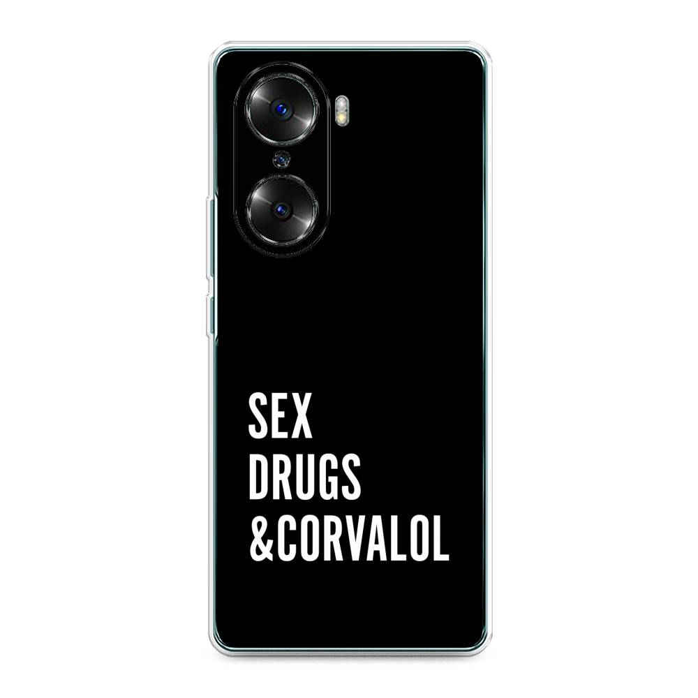 

Чехол на Honor 60 "Corvalol", Черный;серый;белый, 6106650-6