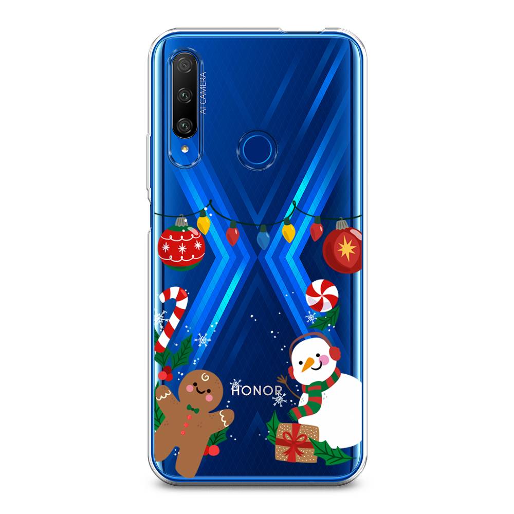 

Чехол на Huawei Honor 9X Premium "Новогоднее настроение", Коричневый;красный;зеленый, 610650-5