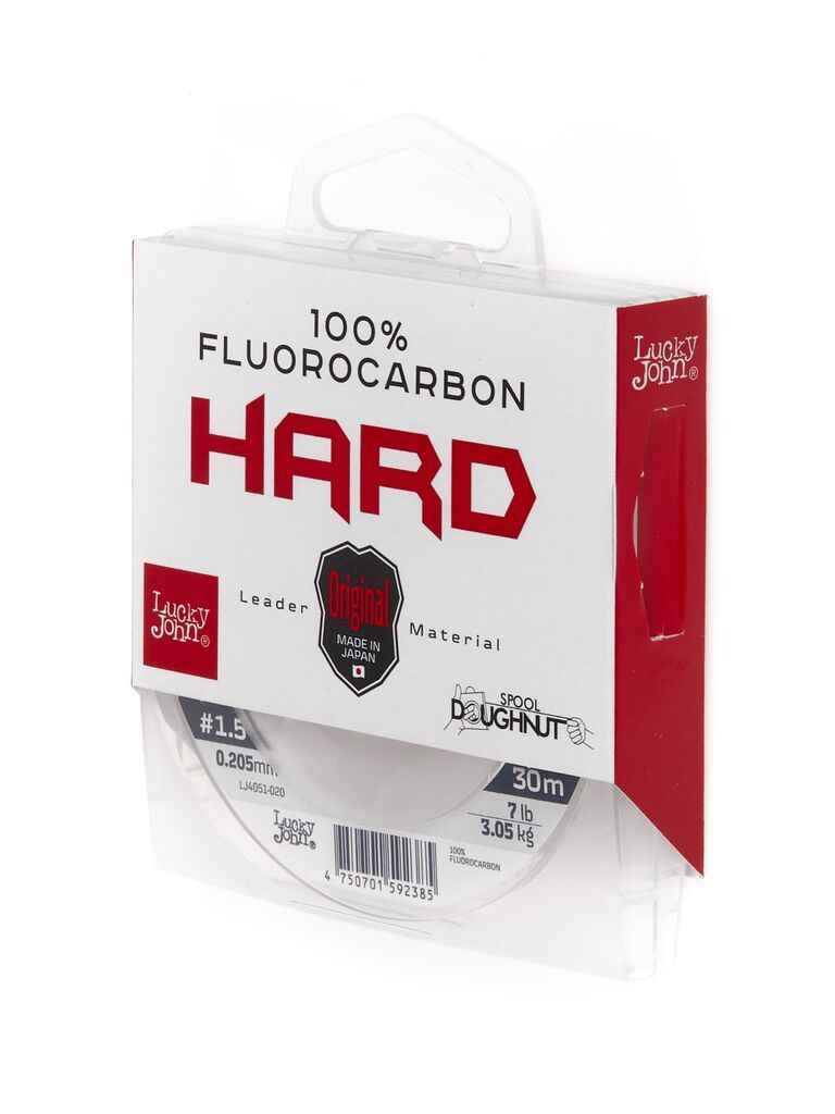 фото Леска флюрокарбоновая lucky john fluorocarbon hard 0,2 мм, 30 м, 3,05 кг, clear