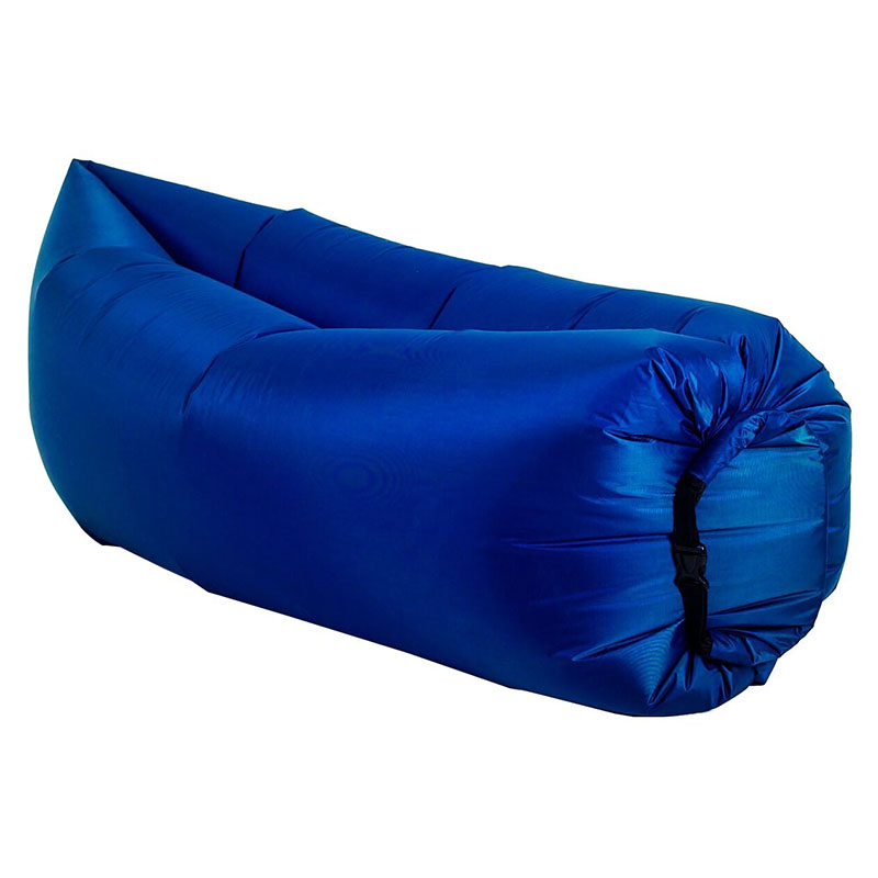 фото Надувной ламзак диван с карманом и колышком для отдыха baziator p0070 240x70см синий
