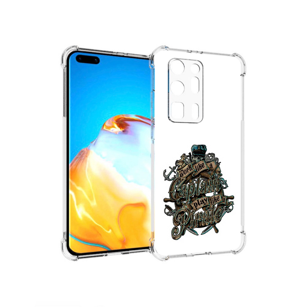 

Чехол MyPads Tocco для Huawei P40 Pro+ капитан пиратов, Прозрачный, Tocco
