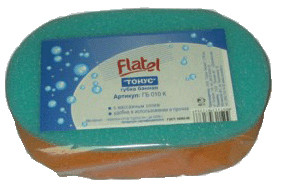Губка банная Flatel Тонус, 16,5x10,5x6 см губка gloss губка банная пилинг эффект 1 шт