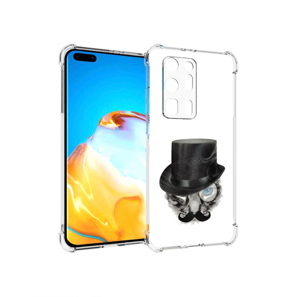 

Чехол MyPads Tocco для Huawei P40 Pro+ интелегентный кот, Прозрачный, Tocco