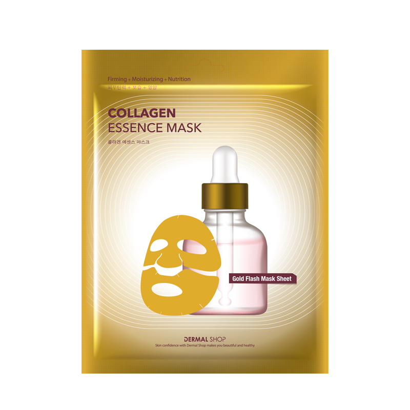 Маска для лица тканевая фольгированная Dermal Collagen Essence Mask Gold Foil 30 г dermal дермал маска д лица ткан с экстр шпината