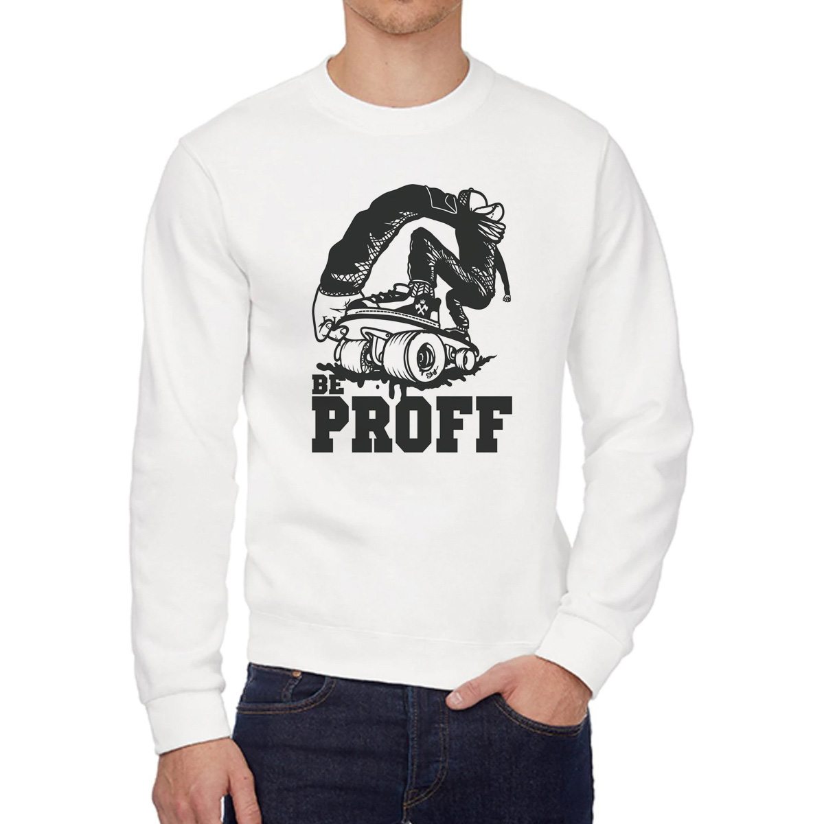 

Свитшот унисекс CoolPodarok W0151565 белый 42 RU, W0151565