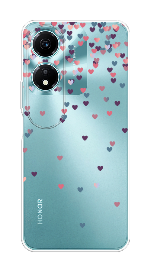 

Чехол на Honor X5 Plus "Посыпка сердечки", Розовый;фиолетовый, 6121950-1
