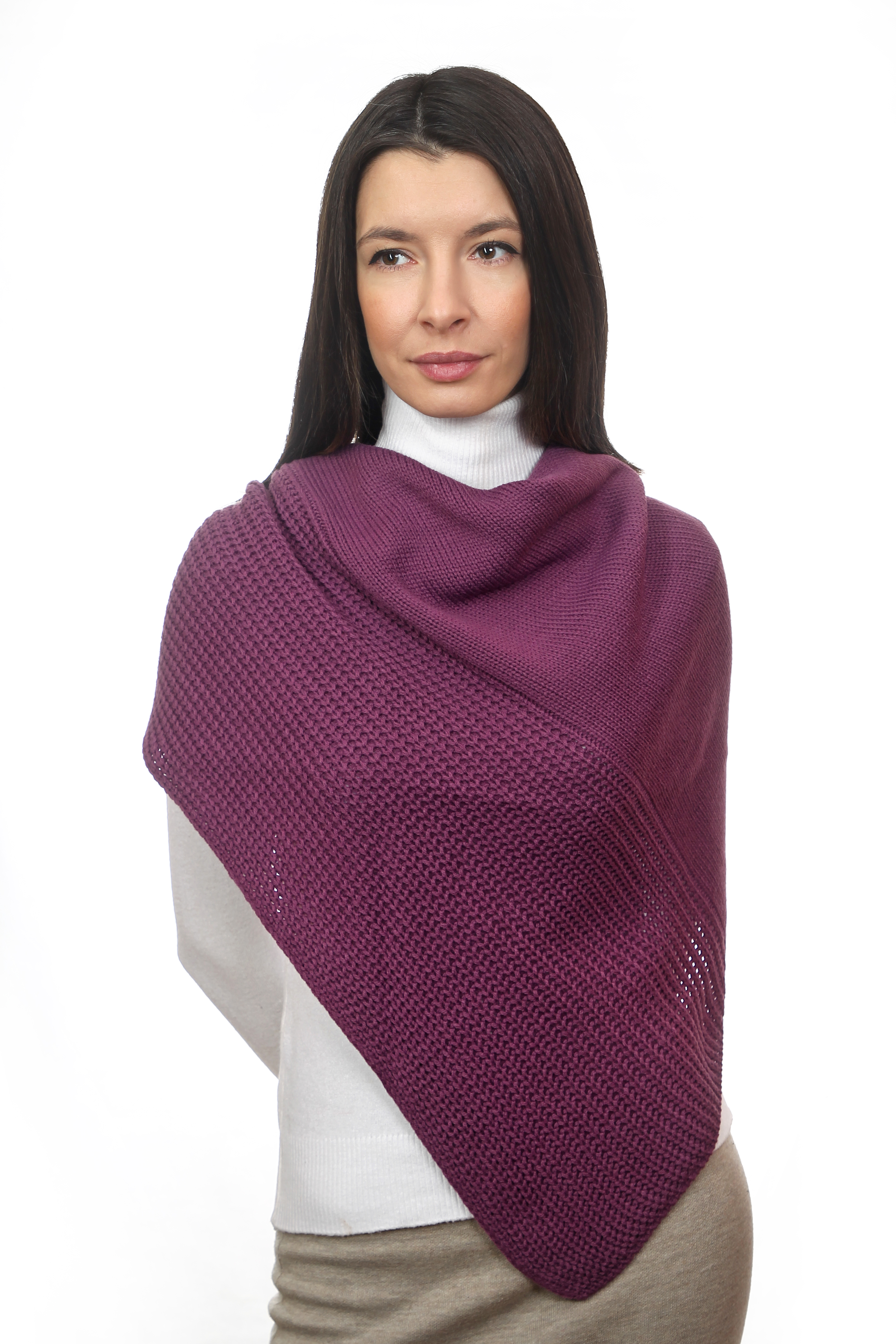 

Косынка женская GOLDENIKA scarf-k фиолетовая, 190х125 см, Фиолетовый, scarf-k