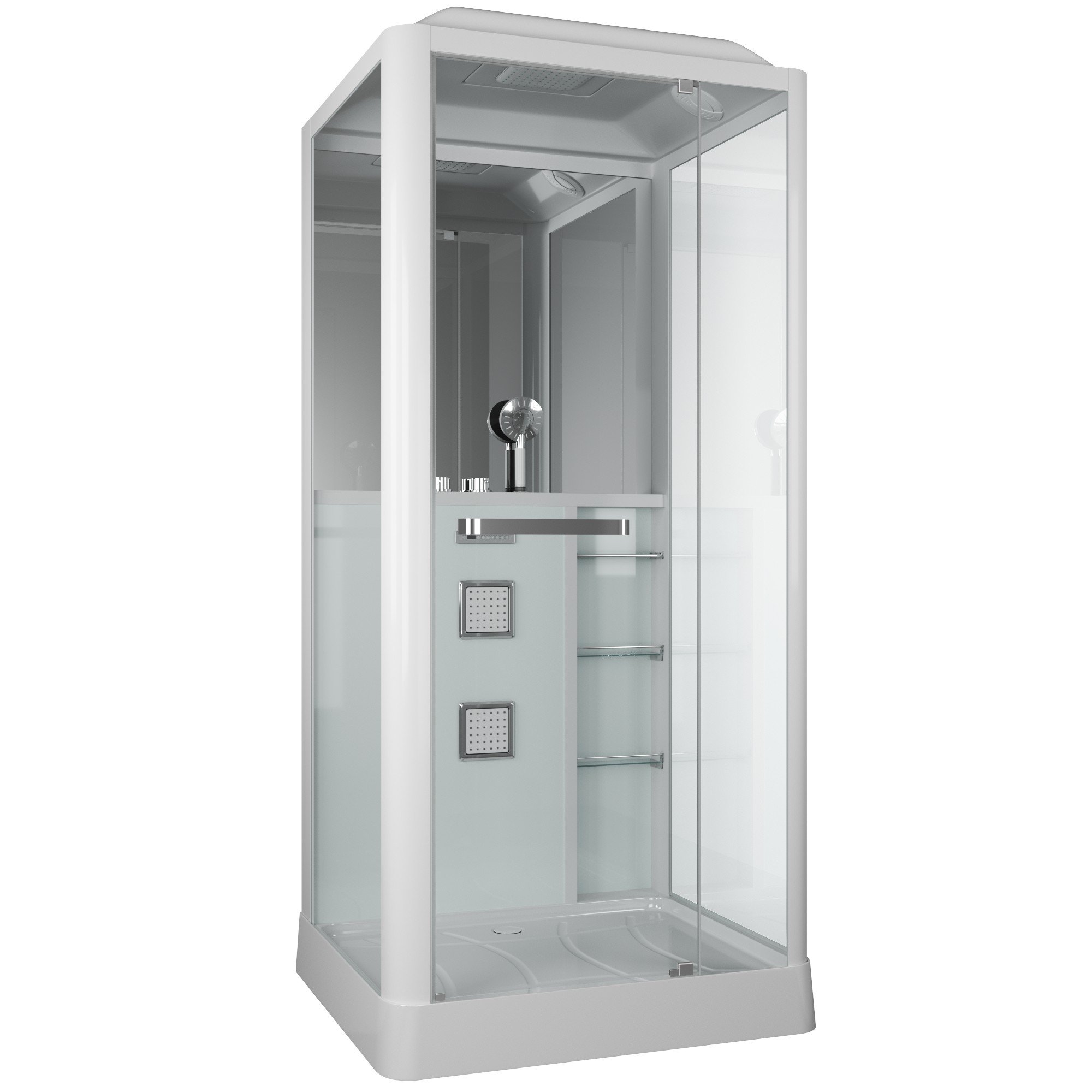 

Душевая кабина GROSSMAN GR126, 90x100x225 см, низкий поддон 15 см, стекло прозрачное