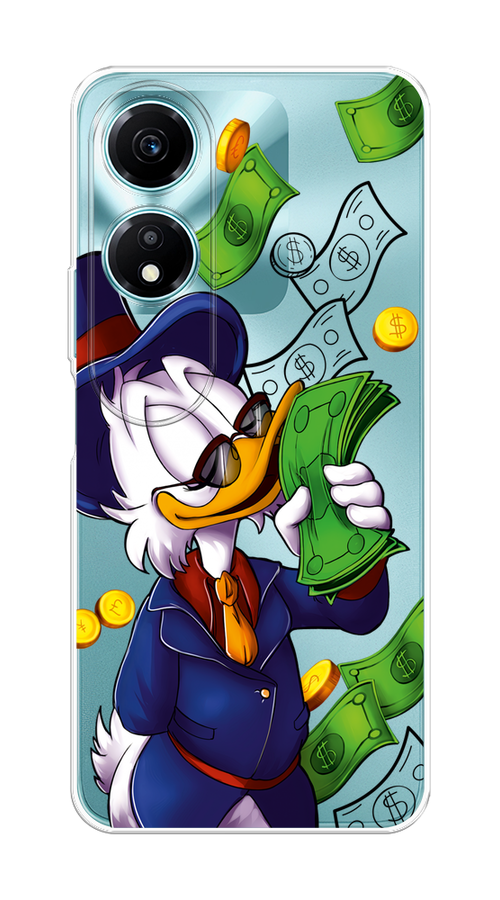 

Чехол на Honor X5 Plus "Scrooge McDuck with Money", Синий;зеленый;белый, 6121950-1