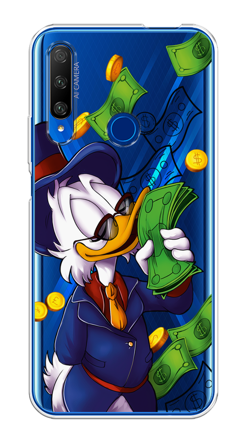 

Чехол на Huawei Honor 9X Premium "Scrooge McDuck with Money", Синий;зеленый;белый, 610650-6