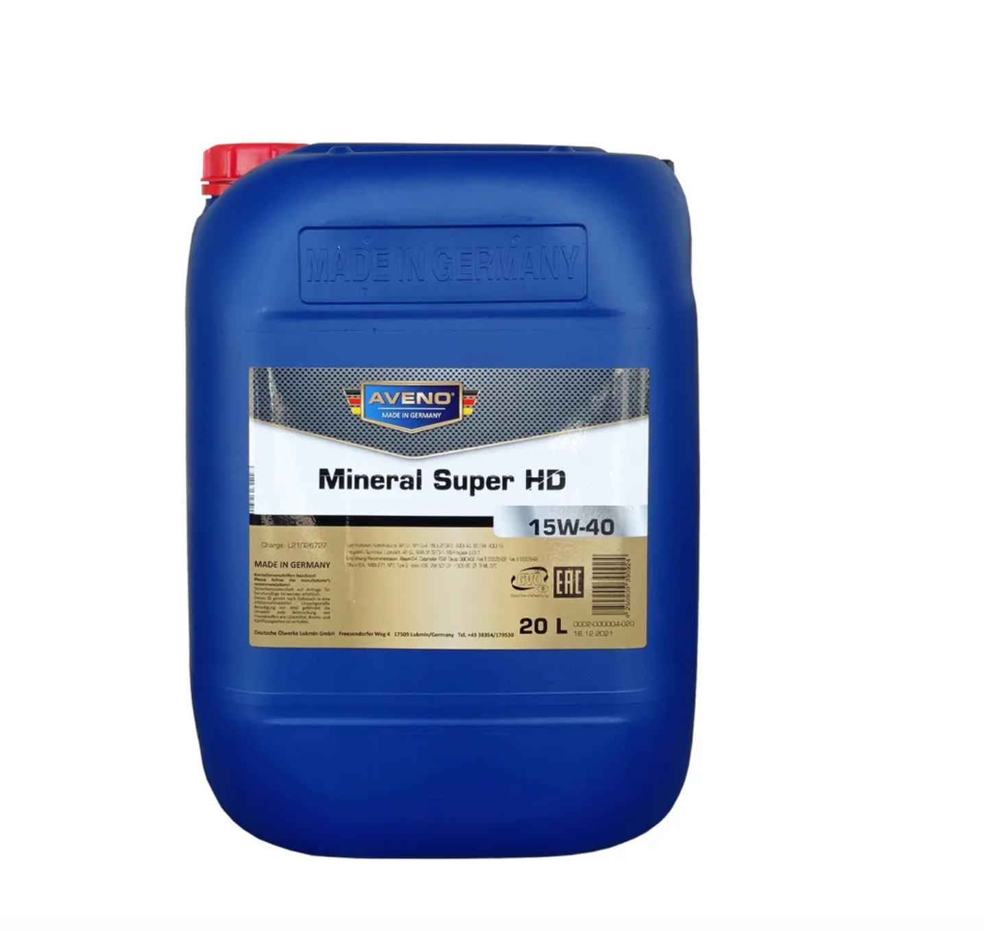 Моторное масло AVENO Mineral Super HD SAE 15W40 20л