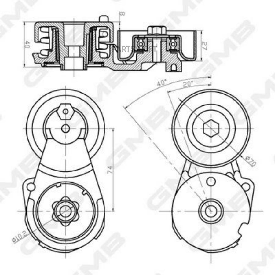 

Натяжитель GAT31640 GMB gat31640