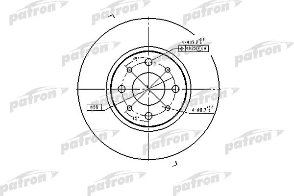 

Диск Торм.Alfa Romeo 145 94-01, 146 94-01, 155 92-97, Fiat Barchetta 95-, Brava 95-01, Bra