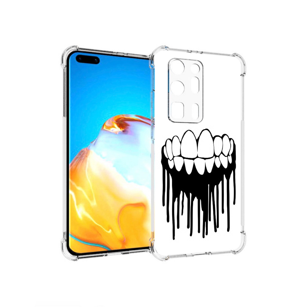 

Чехол MyPads Tocco для Huawei P40 Pro+ зубы, Прозрачный, Tocco