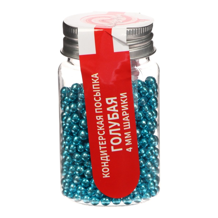 

Кондитерская посыпка КондиМир, голубая, шарики, 4 мм, 50 г