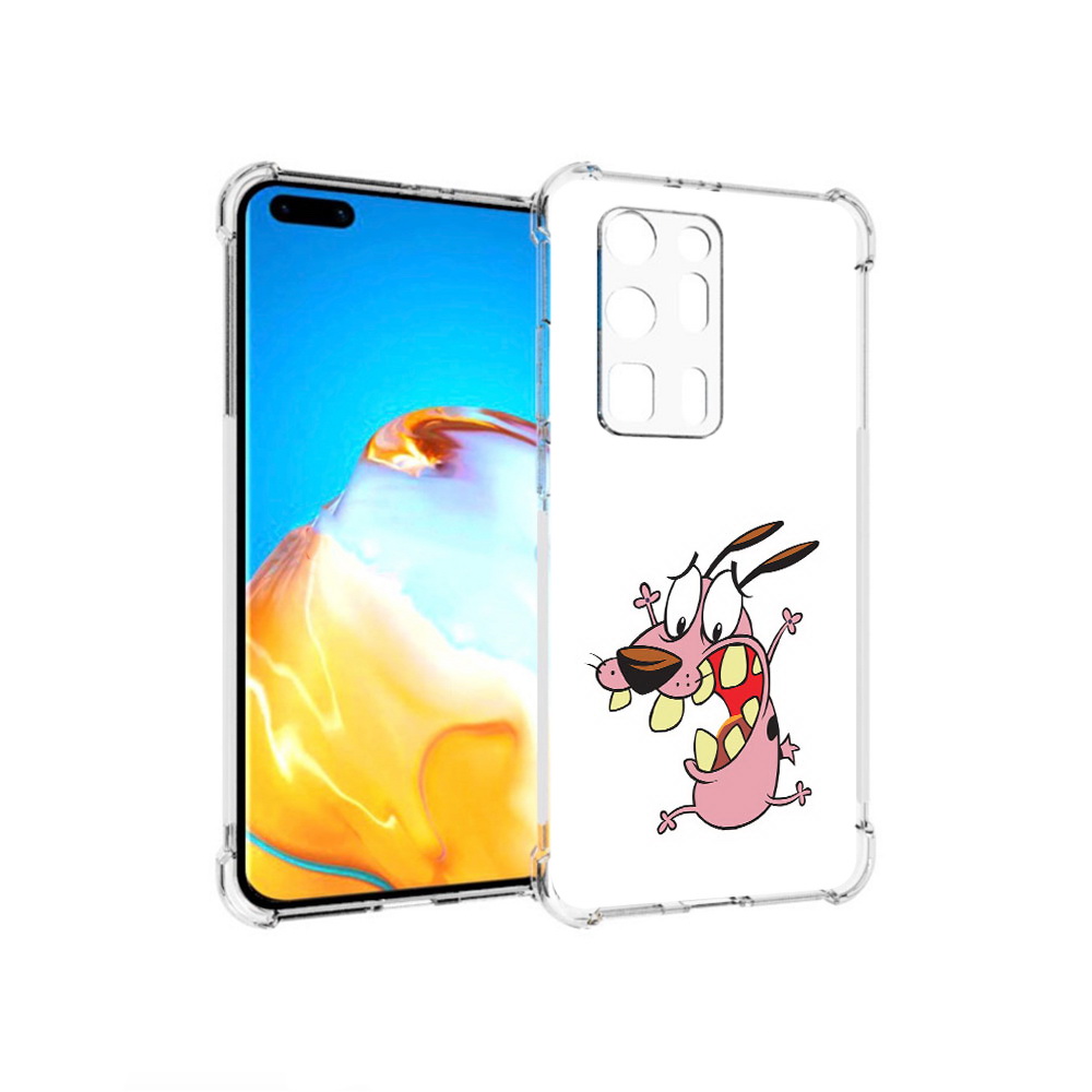 

Чехол MyPads Tocco для Huawei P40 Pro+ зубастый бобик, Прозрачный, Tocco