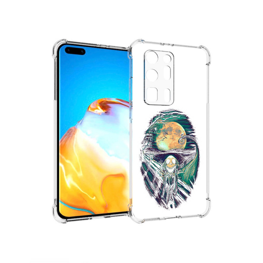 Чехол MyPads Tocco для Huawei P40 Pro+ зубастое существо абстракция