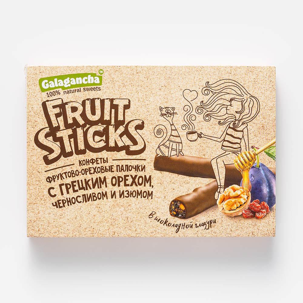 Конфеты Galagancha Fruit Sticks с грецким орехом, черносливом и изюмом, 175 г