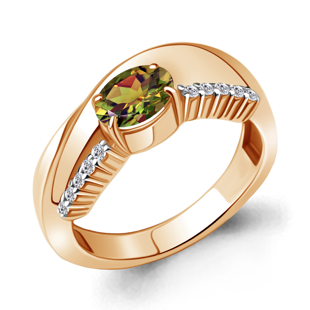

Кольцо из серебра с фианитом Aquamarine Aquamarine 6967819А_925_з р, 6967819А_925_з