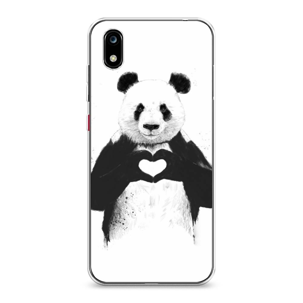 

Чехол Awog на ZTE Blade A7 2019 / ЗТЕ Блэйд A7 2019 "Панда love", Разноцветный, 133150-10