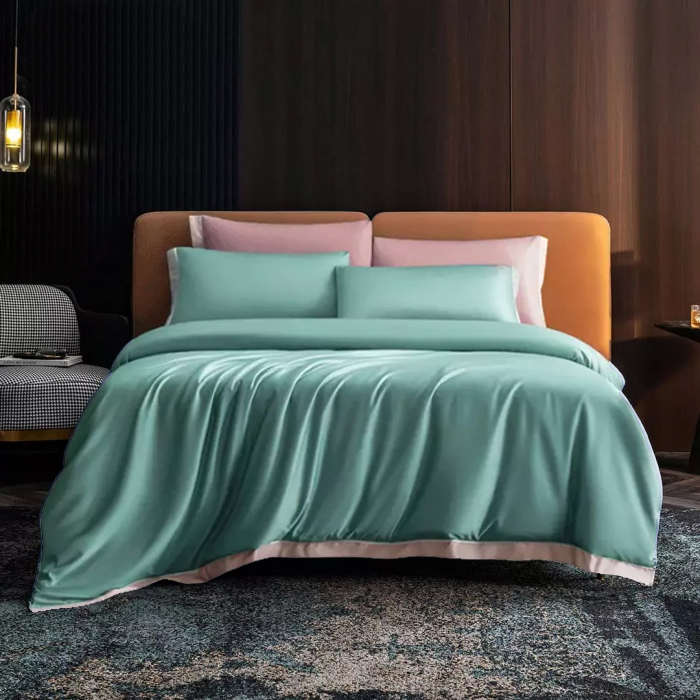 фото Постельное белье из хлопка deep sleep super soft cotton flow kit 100s green