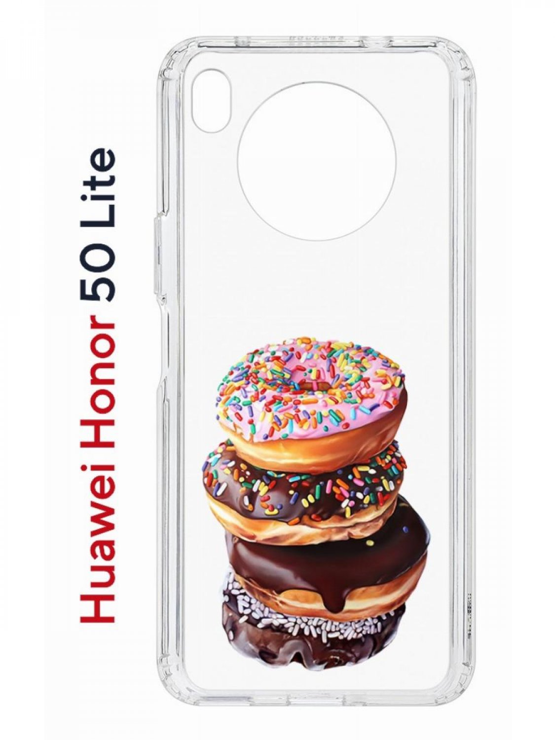 Чехол на Honor 50 Lite, Huawei Nova 8i Kruche Print Donuts, противоударный бампер