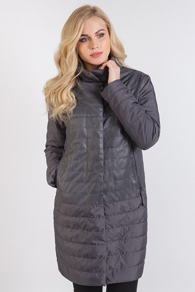 фото Утепленное пальто женское snow guard xs18-j87-9014/1 серое 50 ru
