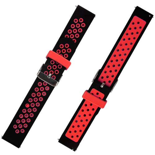 фото Ремешок для смарт-часов и браслетов red line для amazfit bip/gts 20 mm черный с красным