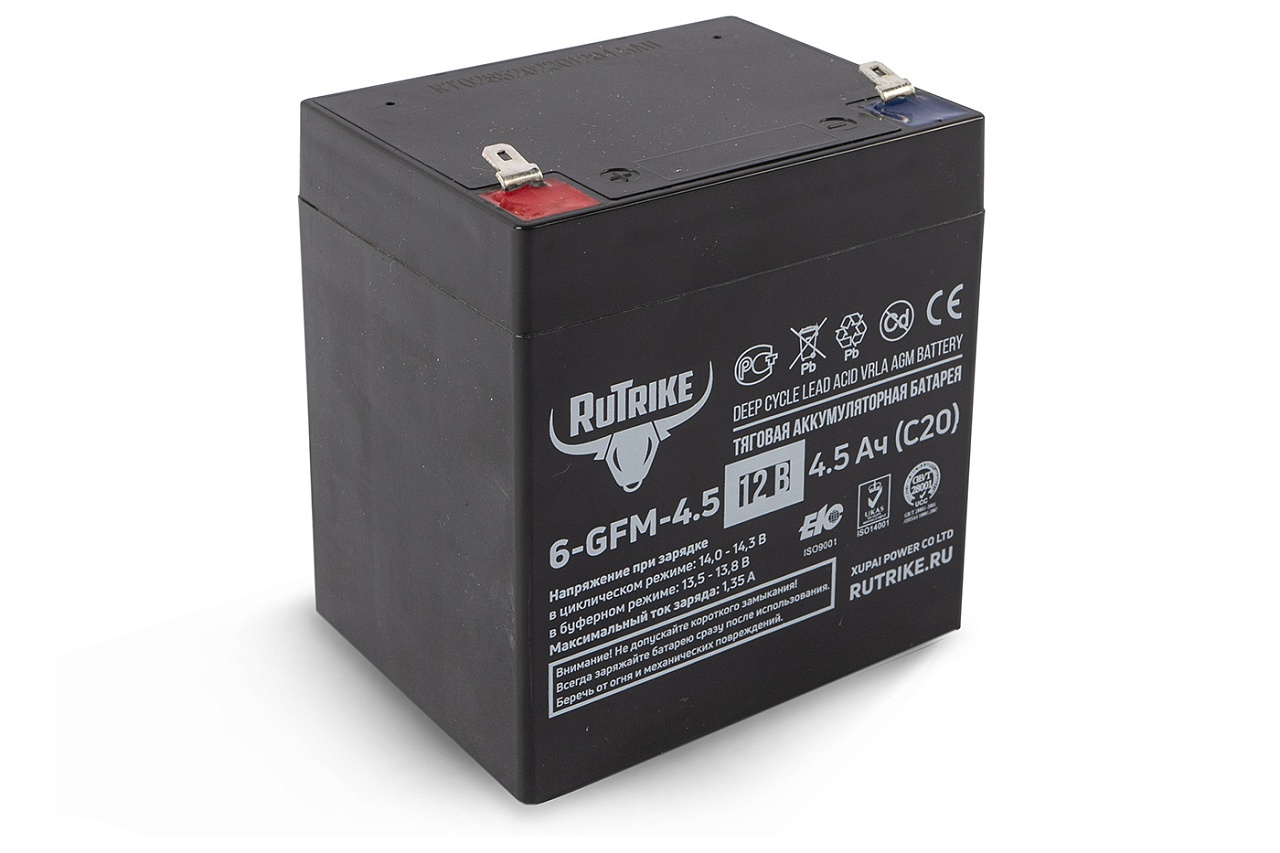 Аккумулятор для ИБП Rutrike 6-GFM-4,5 12V4,5A/H C20 4.5 А/ч 12 В