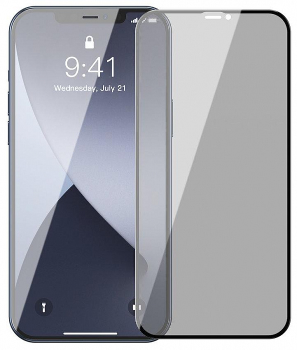 

Защитное стекло Baseus Tempered Glass Screen Protector для iPhone 12 Pro Max (Black)