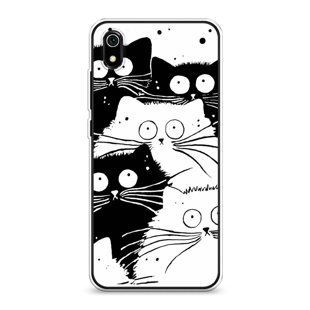 

Чехол Awog на Xiaomi Redmi 7A "Коты черно-белые", Разноцветный, 35450-2