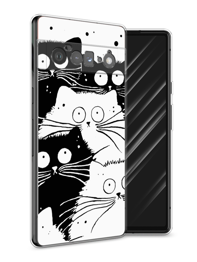 

Чехол Awog на Google Pixel 6 Pro "Коты черно-белые", Разноцветный, 270950-2