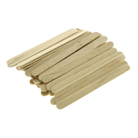 Деревянные шпатели узкие Global Fashion 50 шт. деревянные одноразовые шпатели размера s