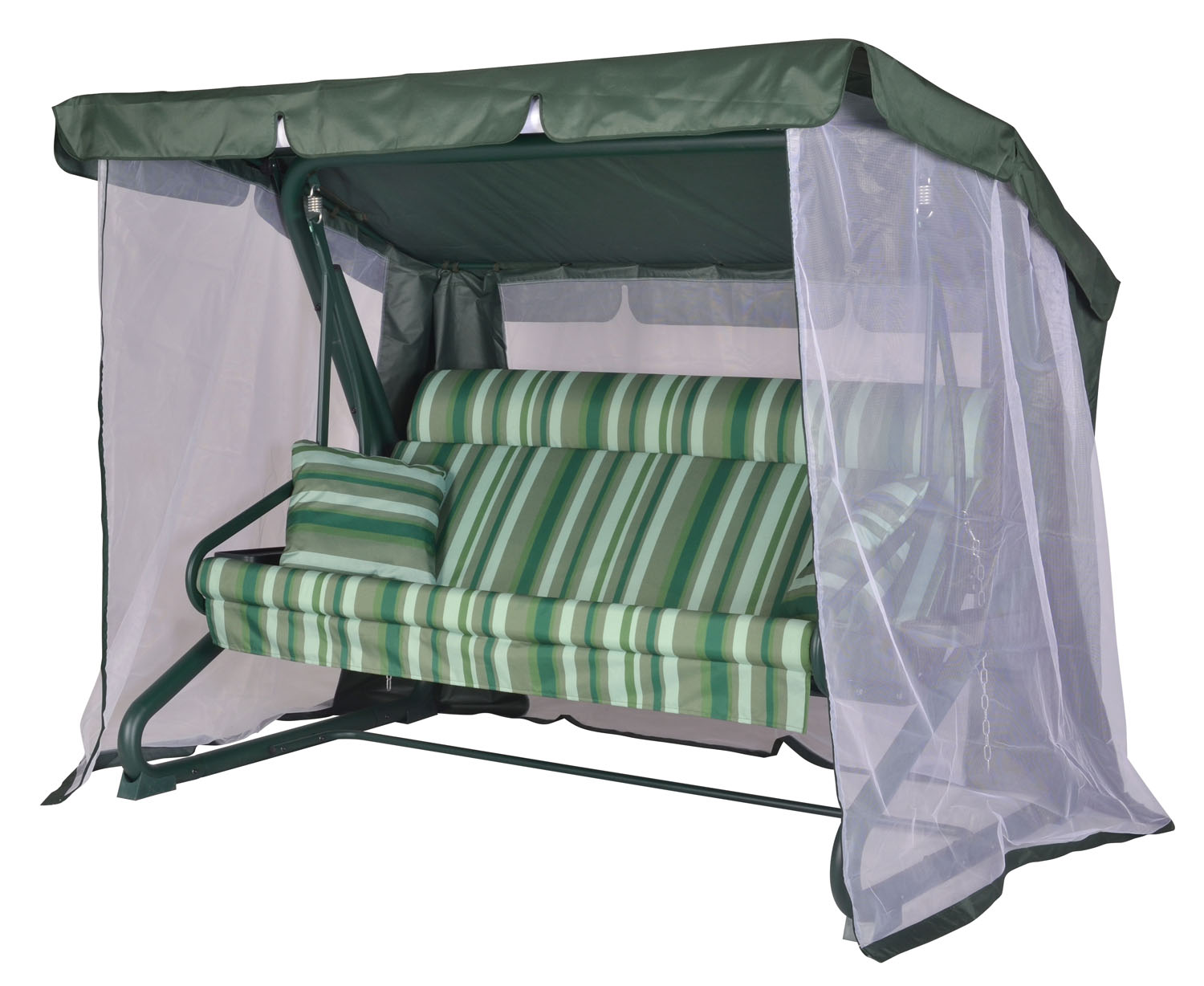 Садовые качели Удачная Мебель Портлэнд A44G.554 227х130х175 см зеленый