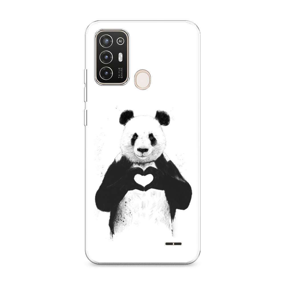 

Чехол Awog на ZTE Blade A52 / ЗТЕ Блэйд A52 "Панда love", Разноцветный, 136250-10