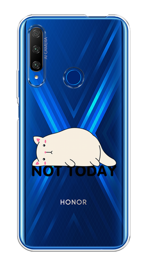 

Чехол на Huawei Honor 9X Premium "Cat not today", Белый;розовый;черный, 610650-1