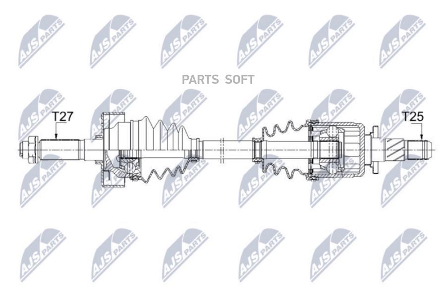 

Полуось Subaru Forester Awd 14-, Xv Awd 13- Зад,Лев, Шт