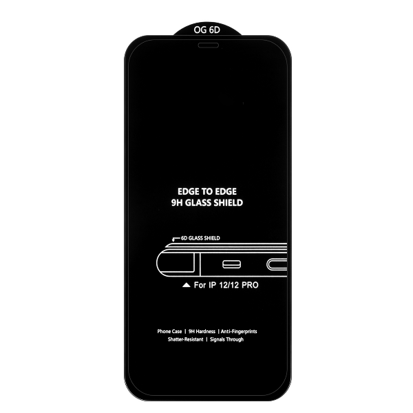 

Защитное стекло iphone 12/12 Pro (6.1) Black 6D