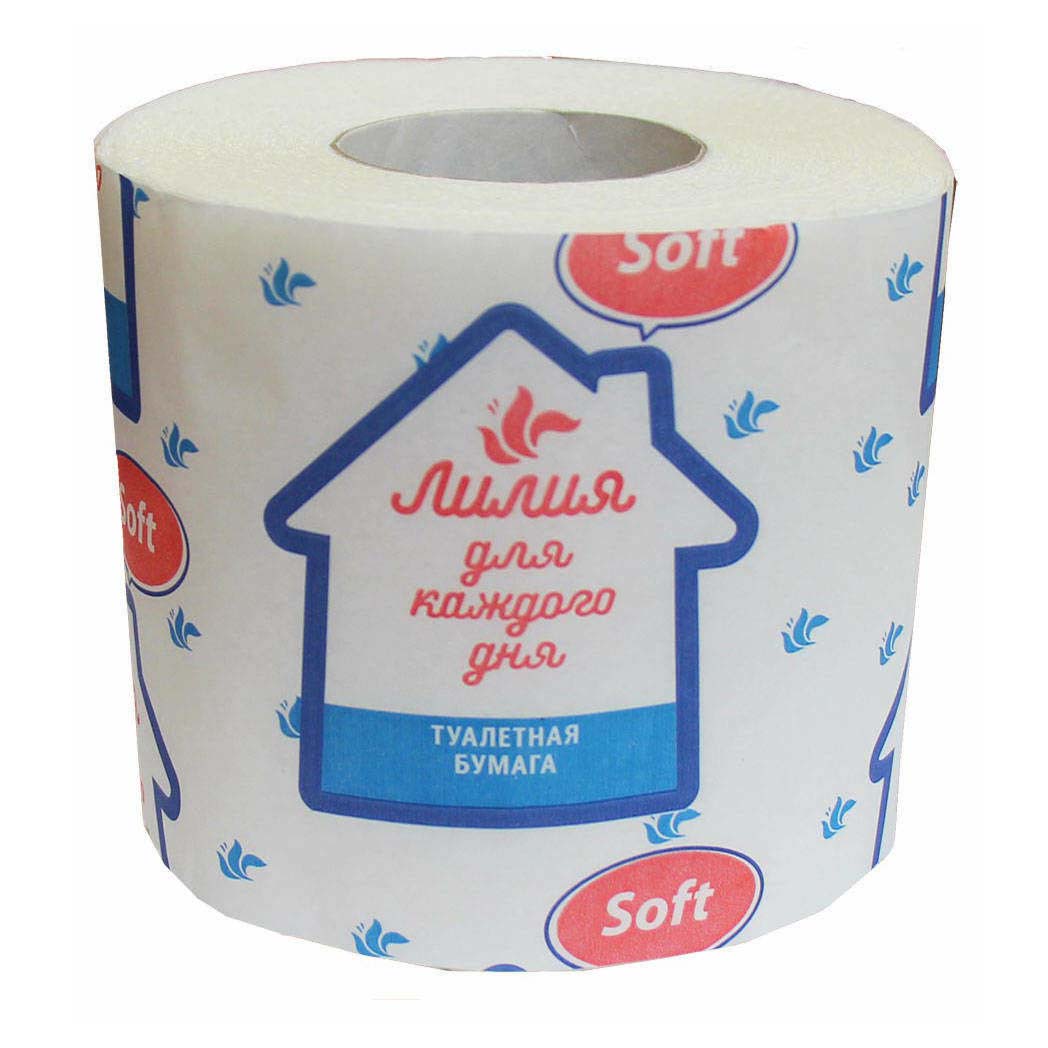 Туалетная бумага Лилия Soft белая 1 рулон