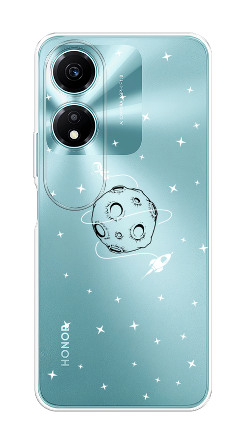 

Чехол на Honor X5 Plus "Полет вокруг луны", Белый;серый;черный, 6121950-1
