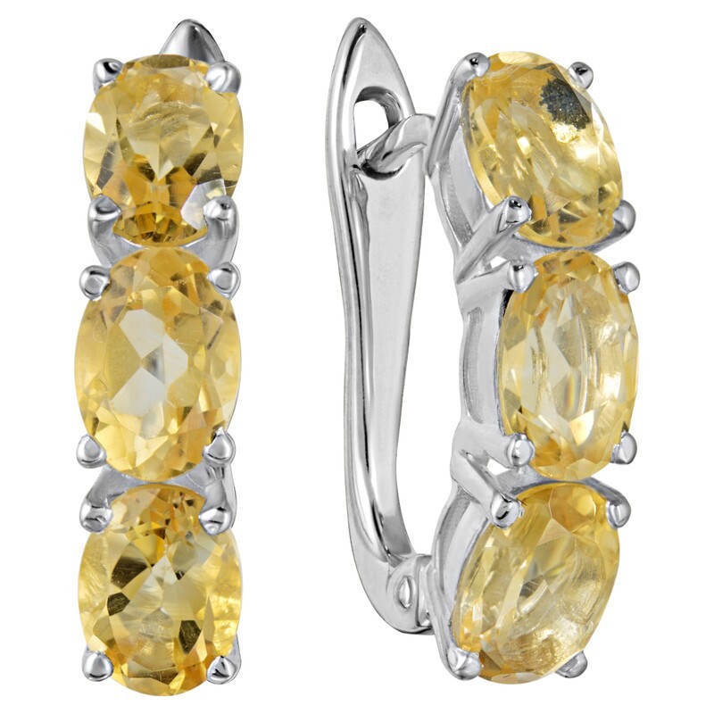 

Серьги из серебра с цитрином LAZURIT-ONLINE 7920PD, 7920PD