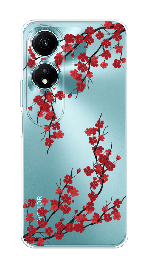 

Чехол на Honor X5 Plus "Красная сакура", Красный;черный, 6121950-1