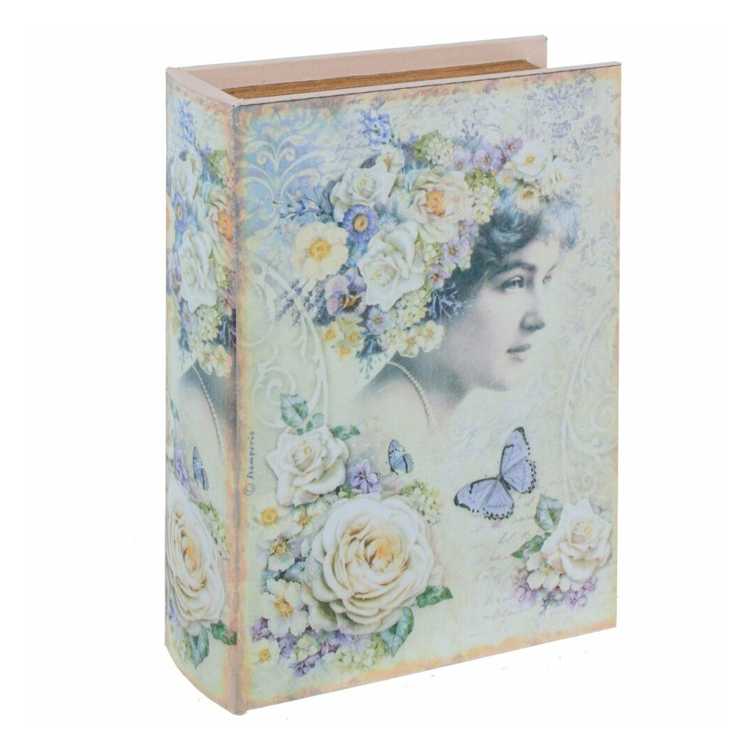 

Шкатулка-книга универсальная с замком 12x20x4 см, Голубой