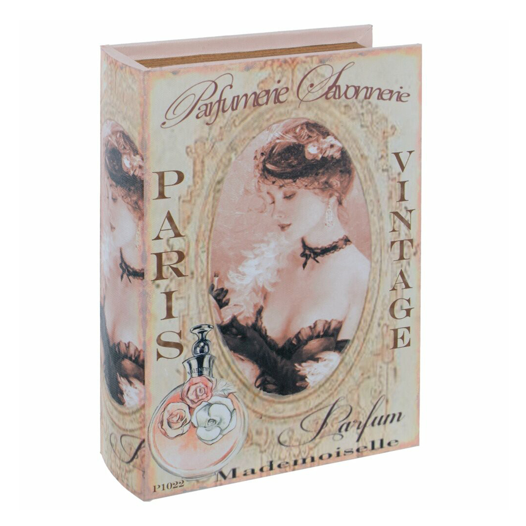 

Шкатулка-книга универсальная прямоугольная с замком 12x20x4 см, Бежевый