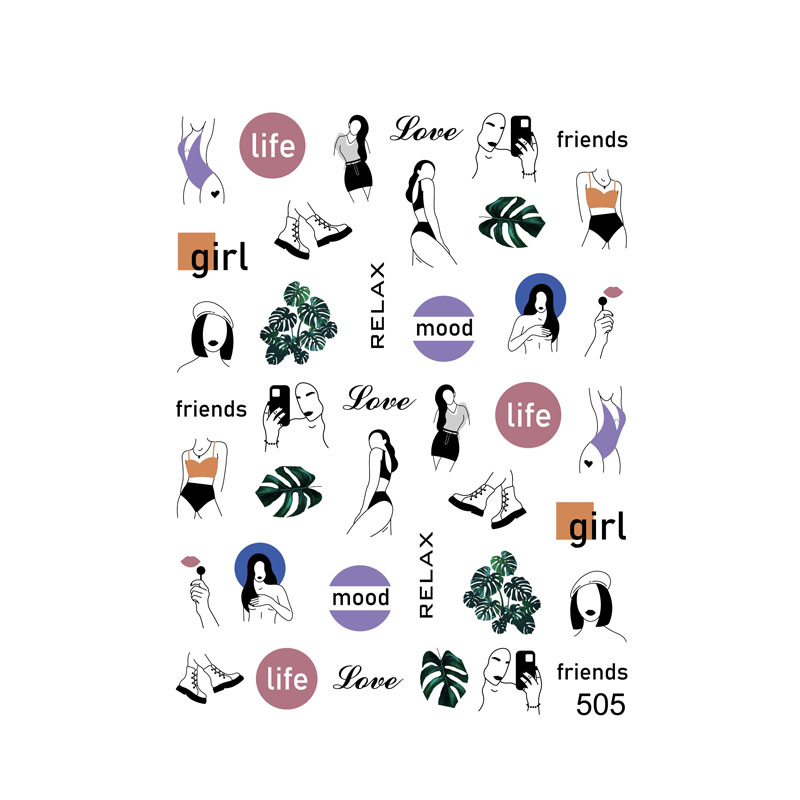 

Наклейки для ногтей Krimle Слайдер-дизайн 505