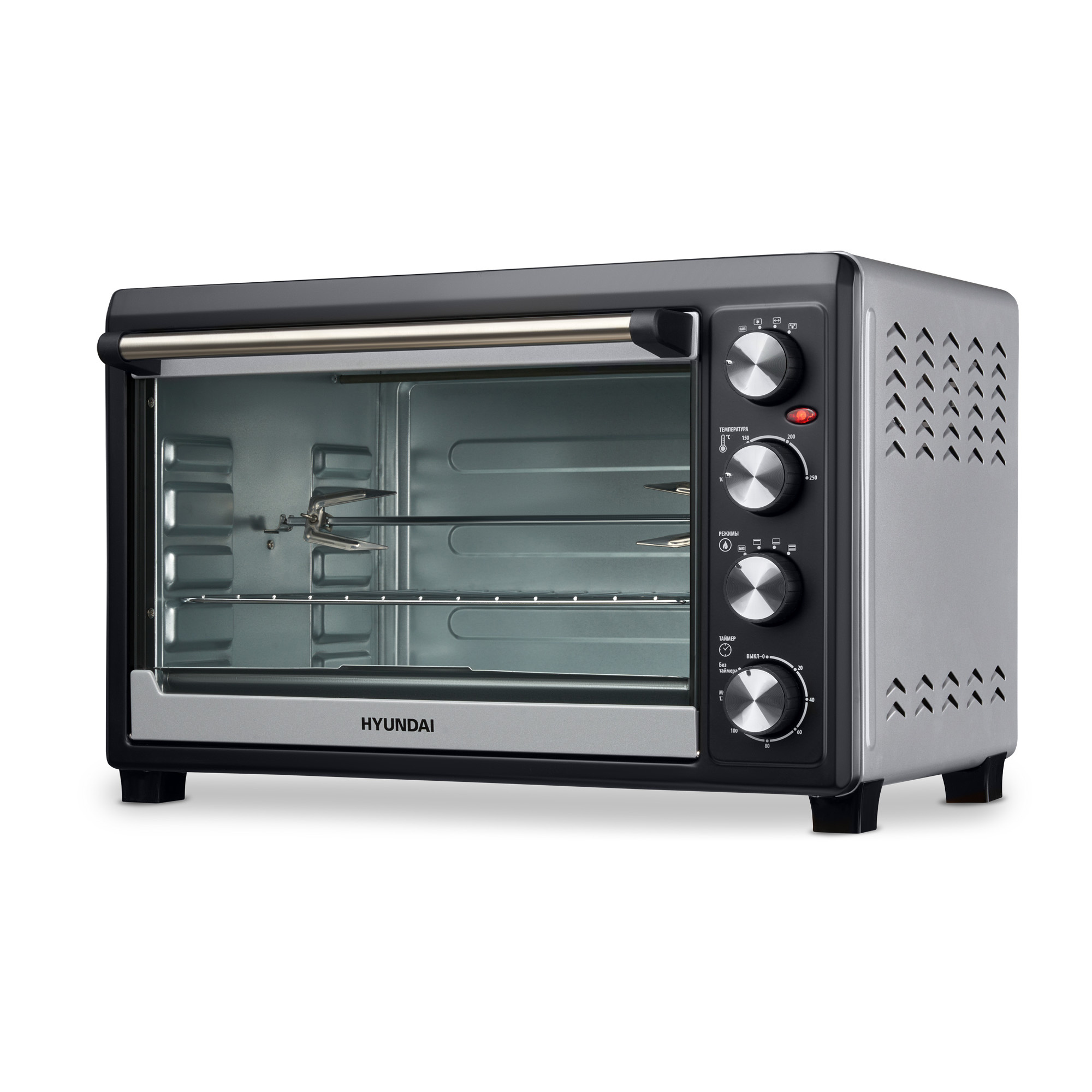 

Мини-печь HYUNDAI MIO-HY076 серебристый, черный, MIO-HY076