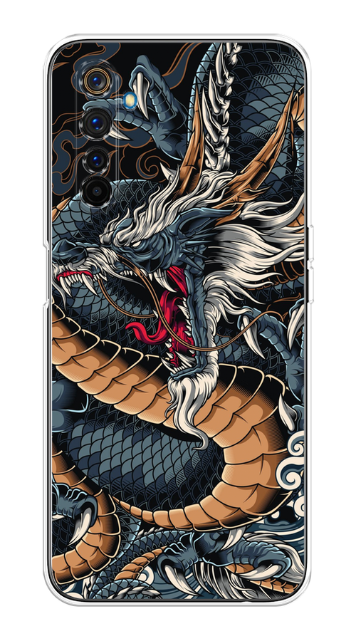 

Чехол на Realme 6 Pro "Japanese Dragon", Коричневый;черный;синий, 252850-1