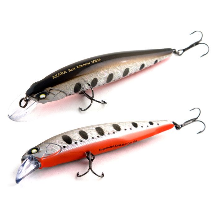 

Воблер Akara Best Minnow 110SP 17 гр 3/5 oz 4,3 in A88, Разноцветный, Best Minnow