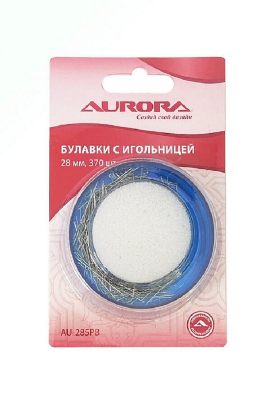 Булавки с игольницей Aurora 28 мм, 50гр, 370 шт